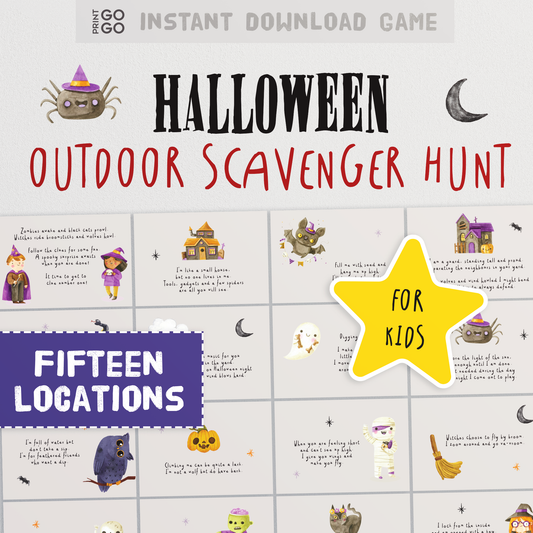 Outdoor Halloween Scavenger Hunt