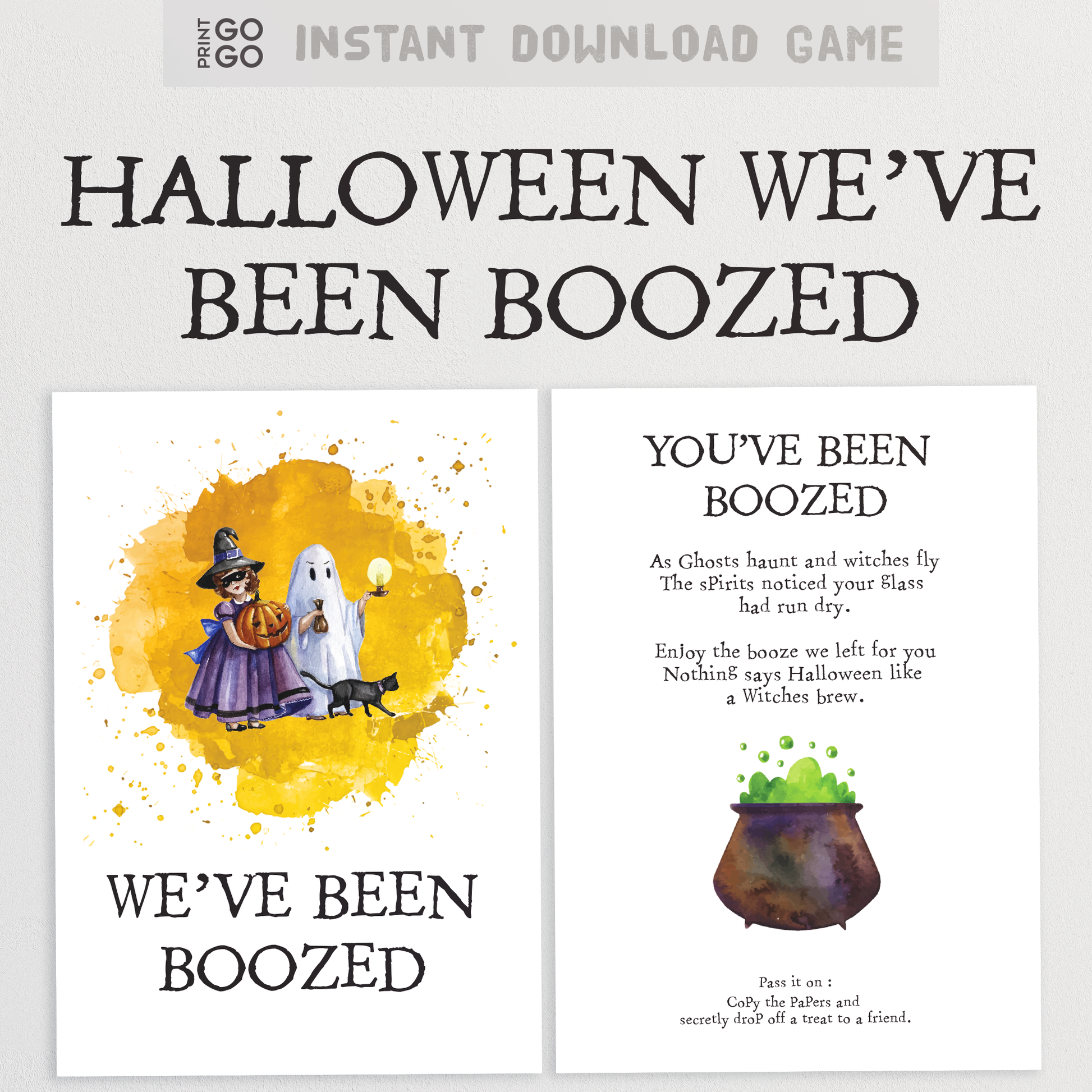 Halloween You've Been Boozed! Game for Adults