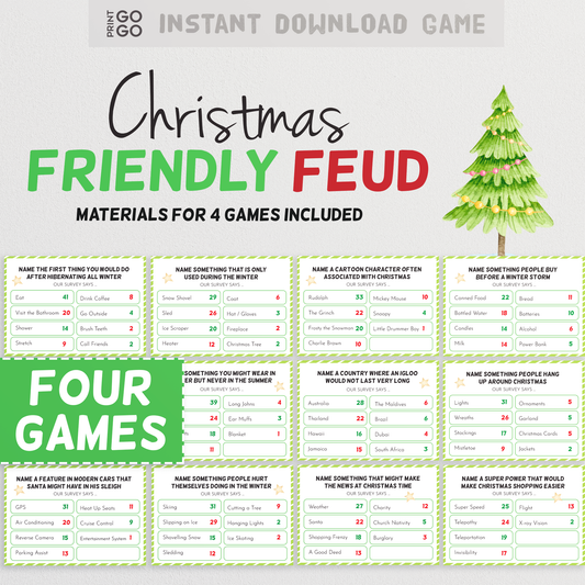 NEW 2022 Version! Christmas Friendly Feud Game