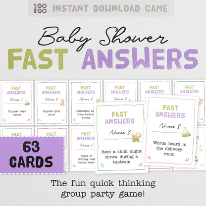 Printable baby shower game for groups.