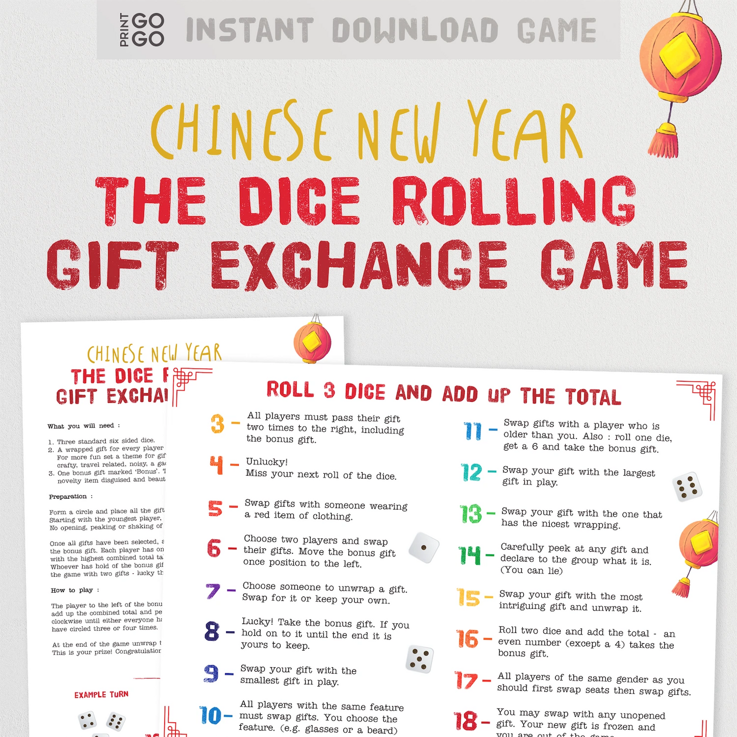 CNY Roll the Dice Gift Exchange - Hilarious Present Swapping Game