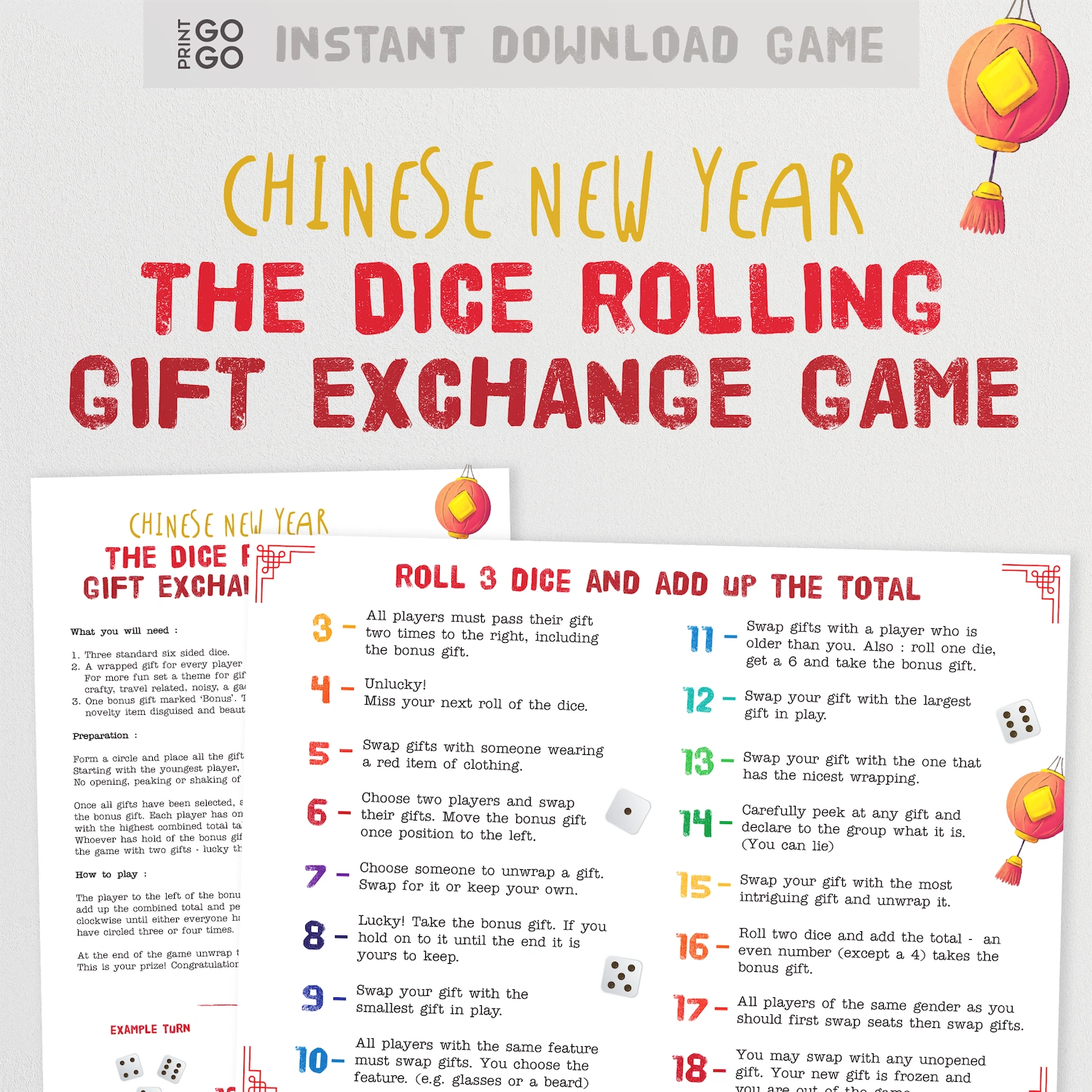 CNY Roll the Dice Gift Exchange - Hilarious Present Swapping Game