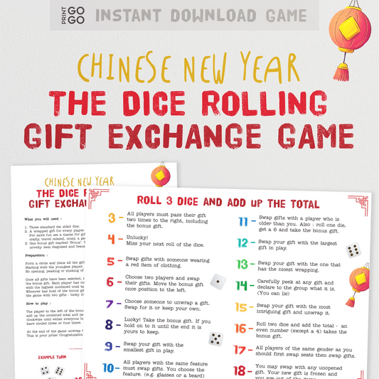 CNY Roll the Dice Gift Exchange - Hilarious Present Swapping Game