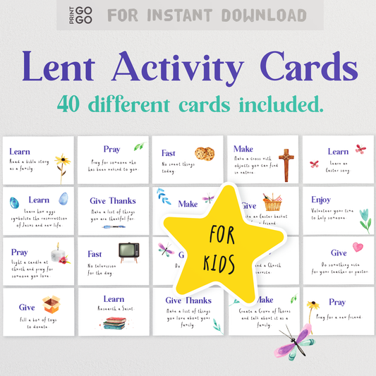 40 Lent Activity Cards