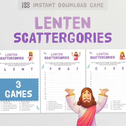 Lenten Scattergories - Fun Word Games for The Whole Family