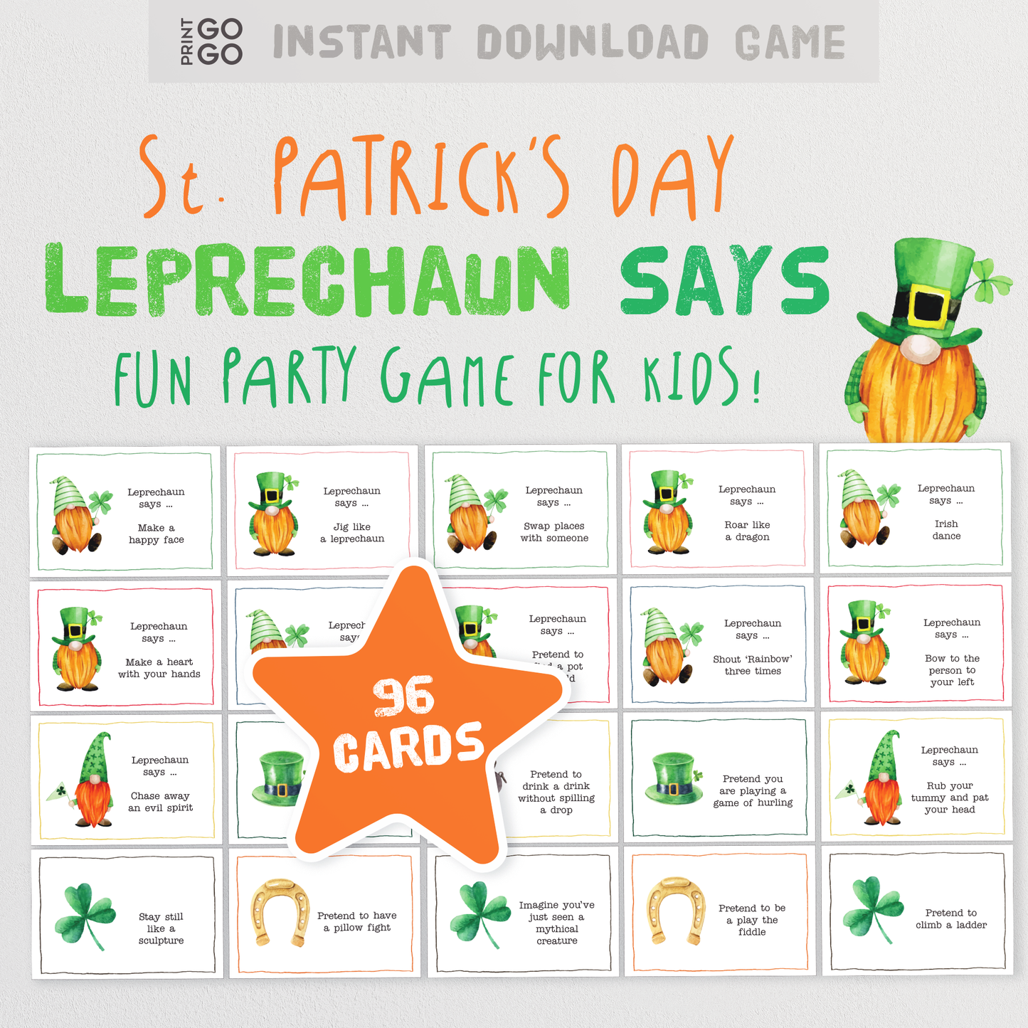 Leprechaun Says - The Fun St. Patricks Day Party Game for Kids!