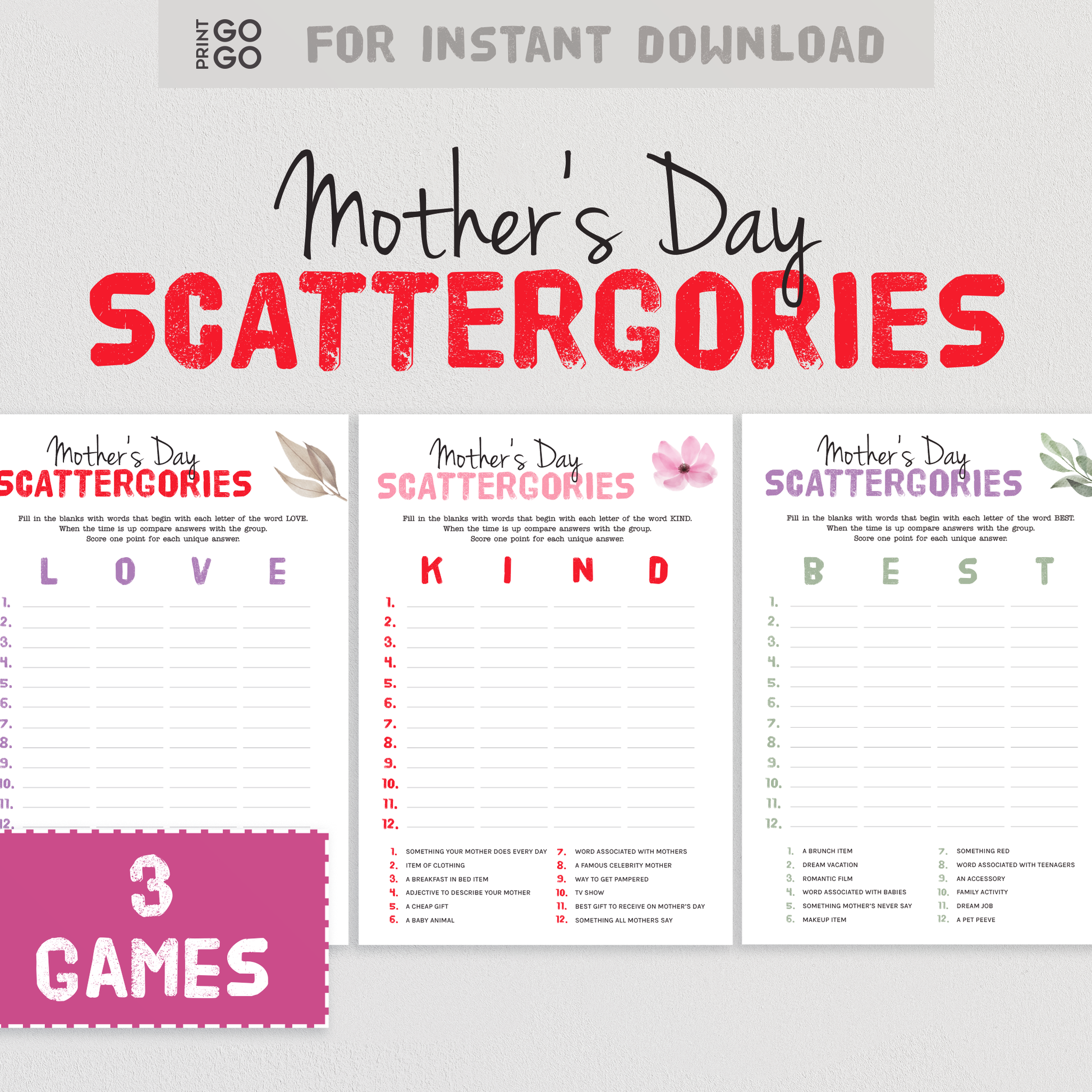 Play Mother's Day Scattergories - The Game of Guessing Unique Answers – Print GoGo play-mother-s-day-scattergories-the-game-of-guessing-unique-answers-print-gogo