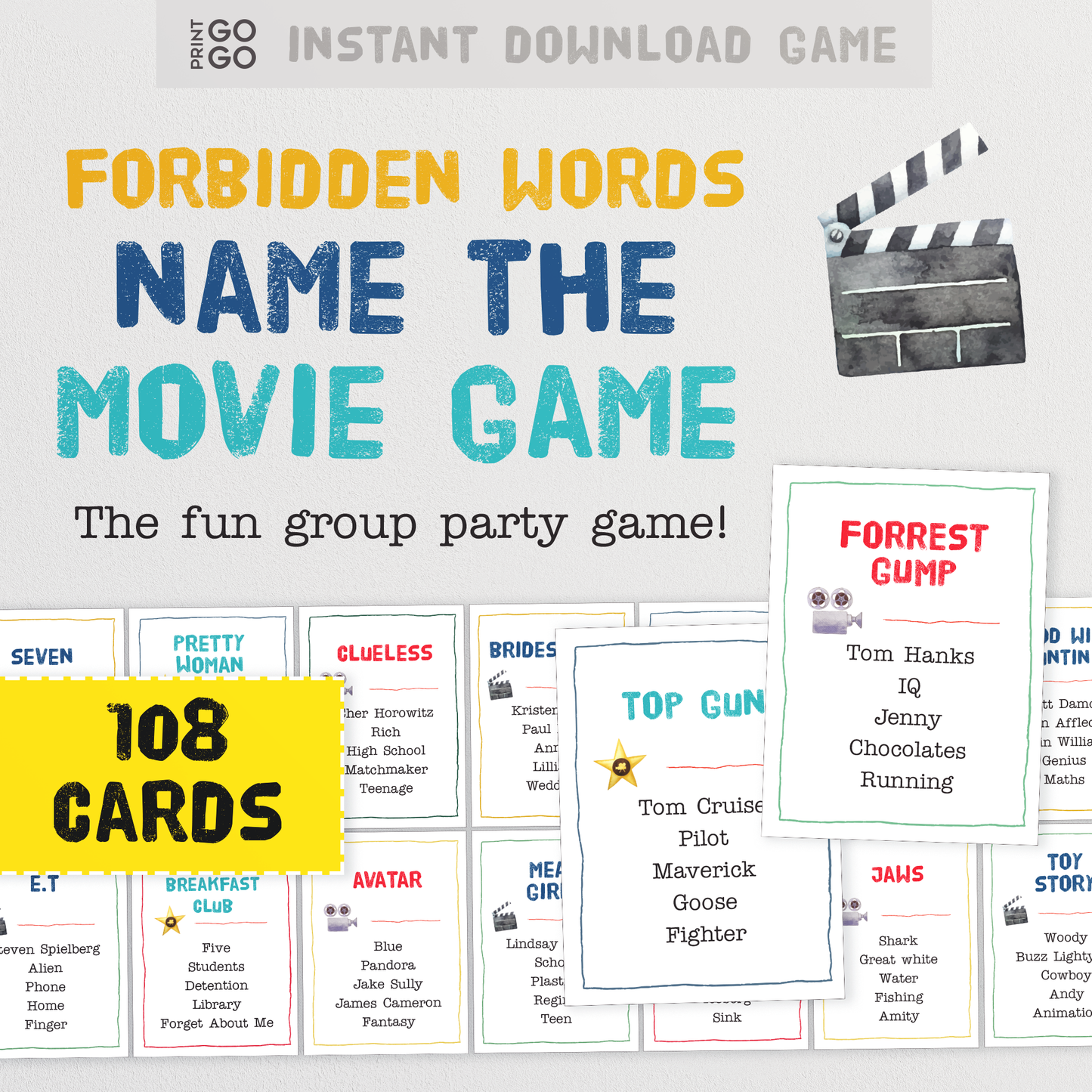 Forbidden Words Name The Movie - The Hilarious Taboo Style Party Game!