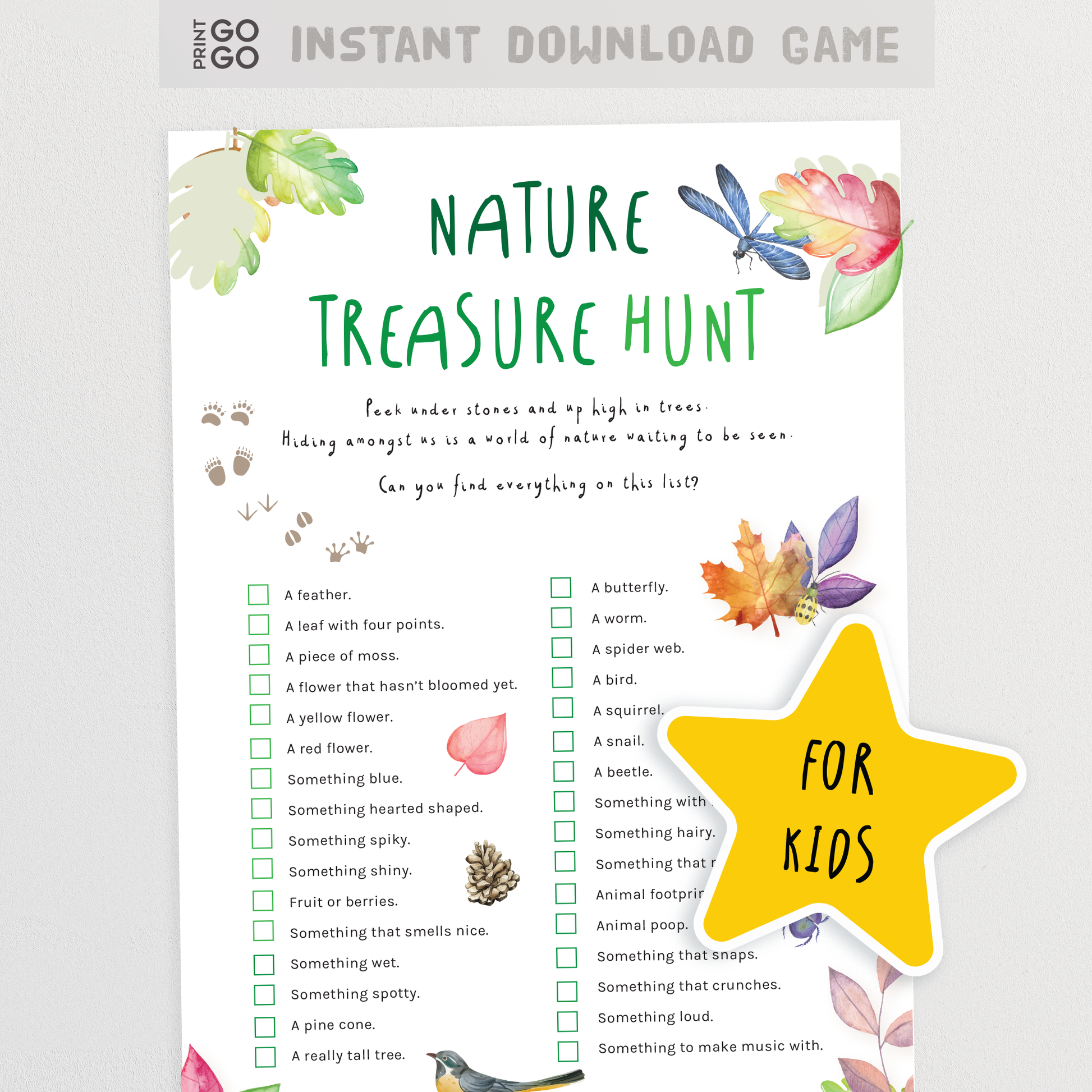 Nature Treasure Hunt for Kids