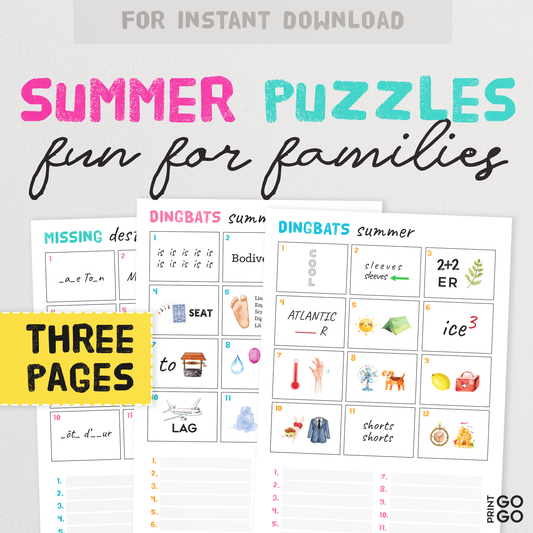 Summer Picture Quiz Puzzles - The Fun Guess the Phrase Game for Families and Friends!