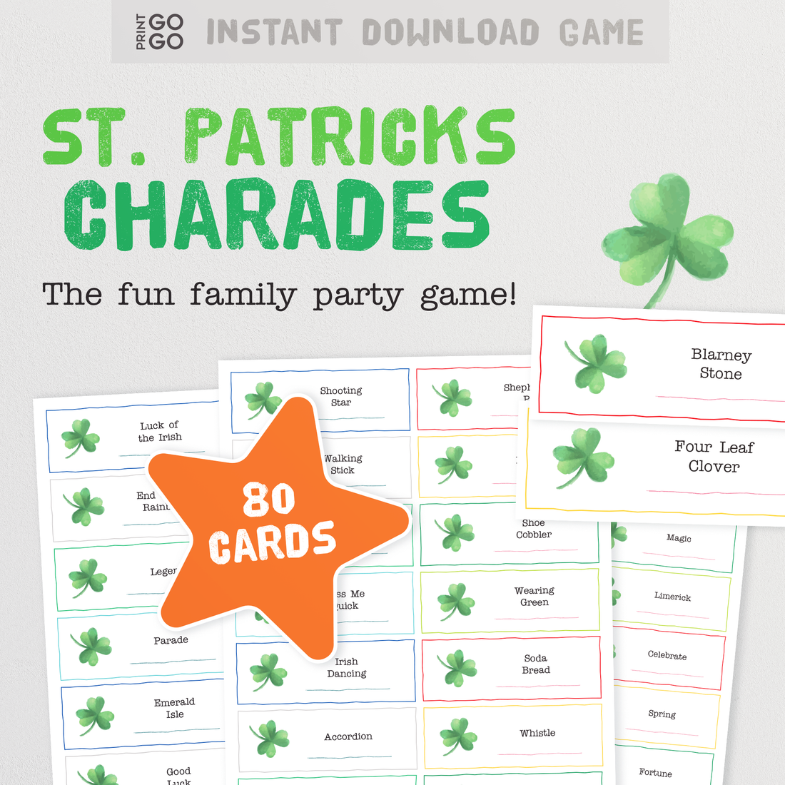 St. Patrick's Day Charades - The Fun Family Party Game of Acting Out ...