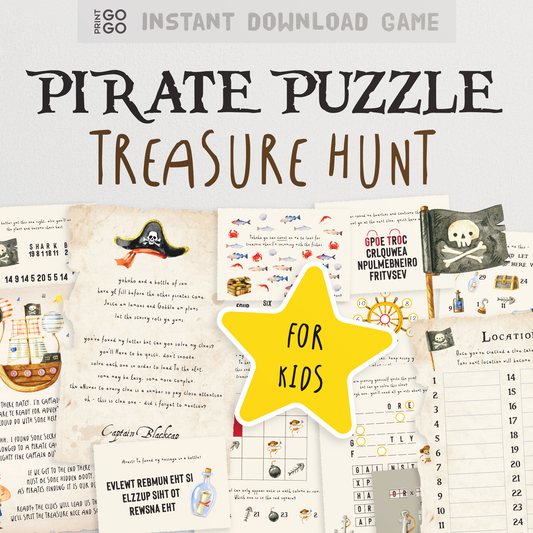 Puzzle Pirate Treasure Hunt - The Swashbuckling Search for Buried Treasure at Home