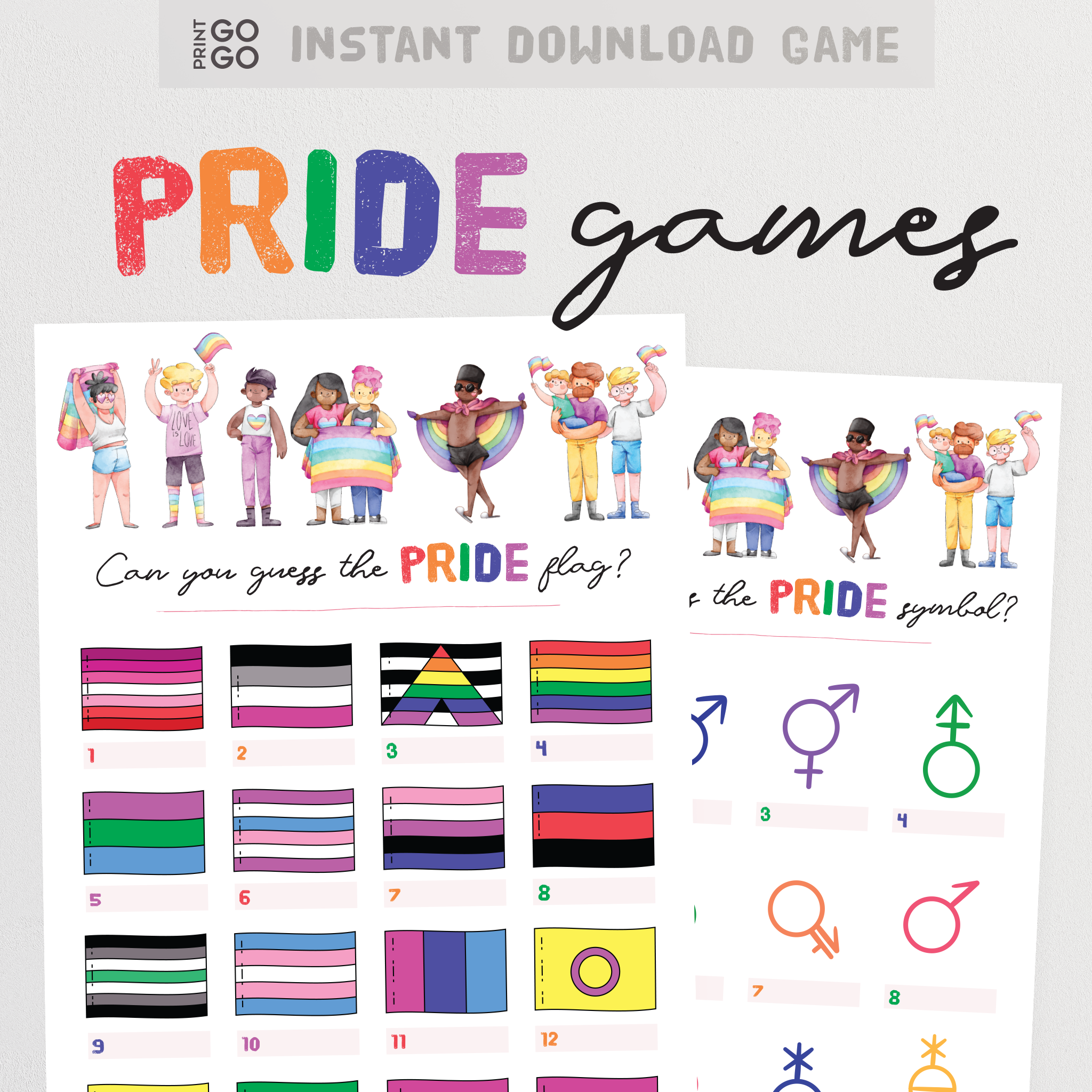 Pride Trivia Paper LGBTQI+ Trivia Games - Printable Quizzes To Celebrate Pride Month ...