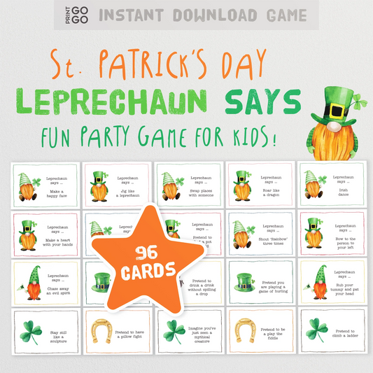 St. Patrick's Day leprechaun-themed party game for kids.