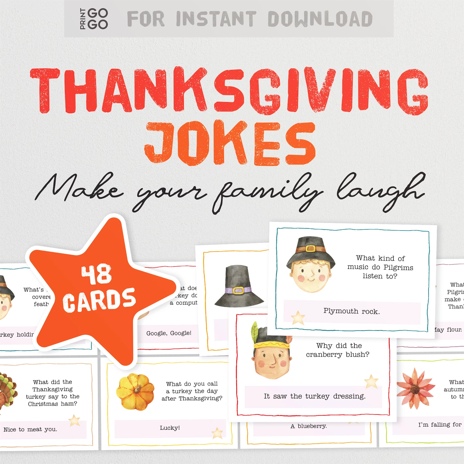Thanksgiving Joke Cards - Family Friendly Jokes to Make You Laugh