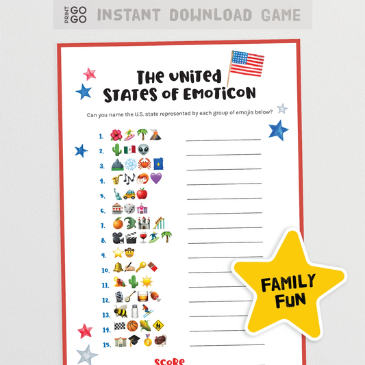 Instant download USA states picture quiz.