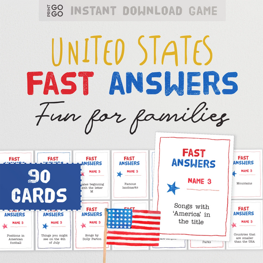 Instant download United States Fast Answers game example content.