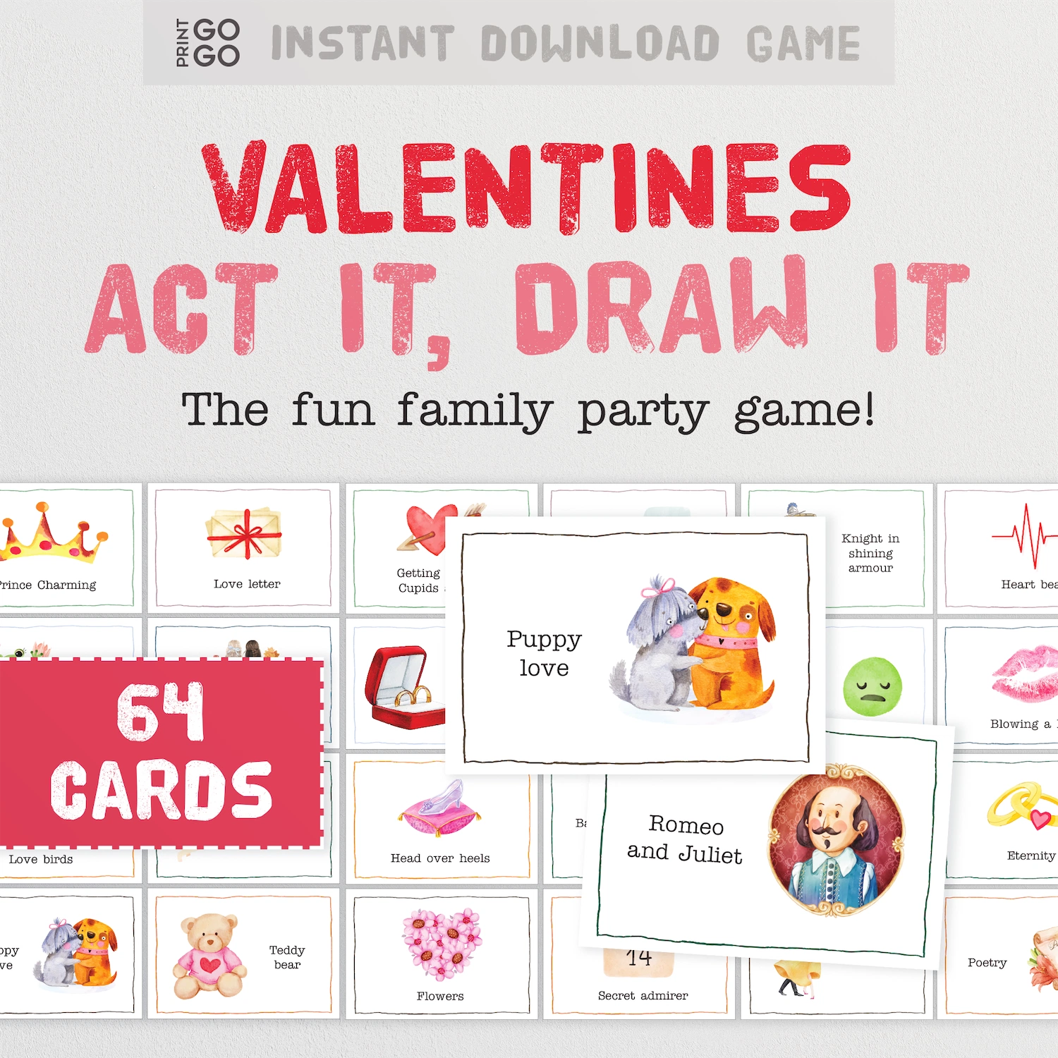 Valentine's Day themed party game for families.
