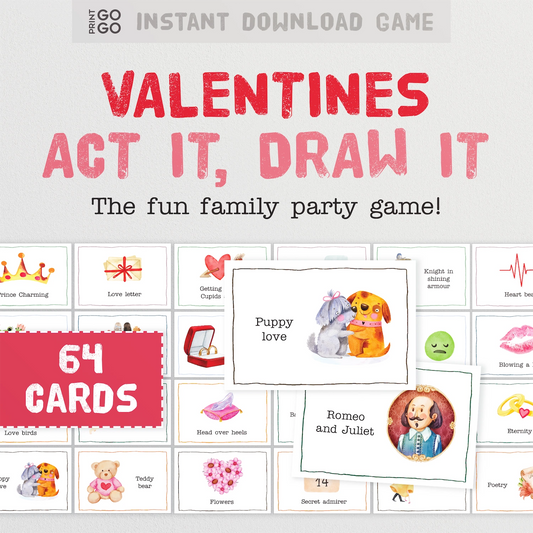 Valentine's Day themed party game for families.