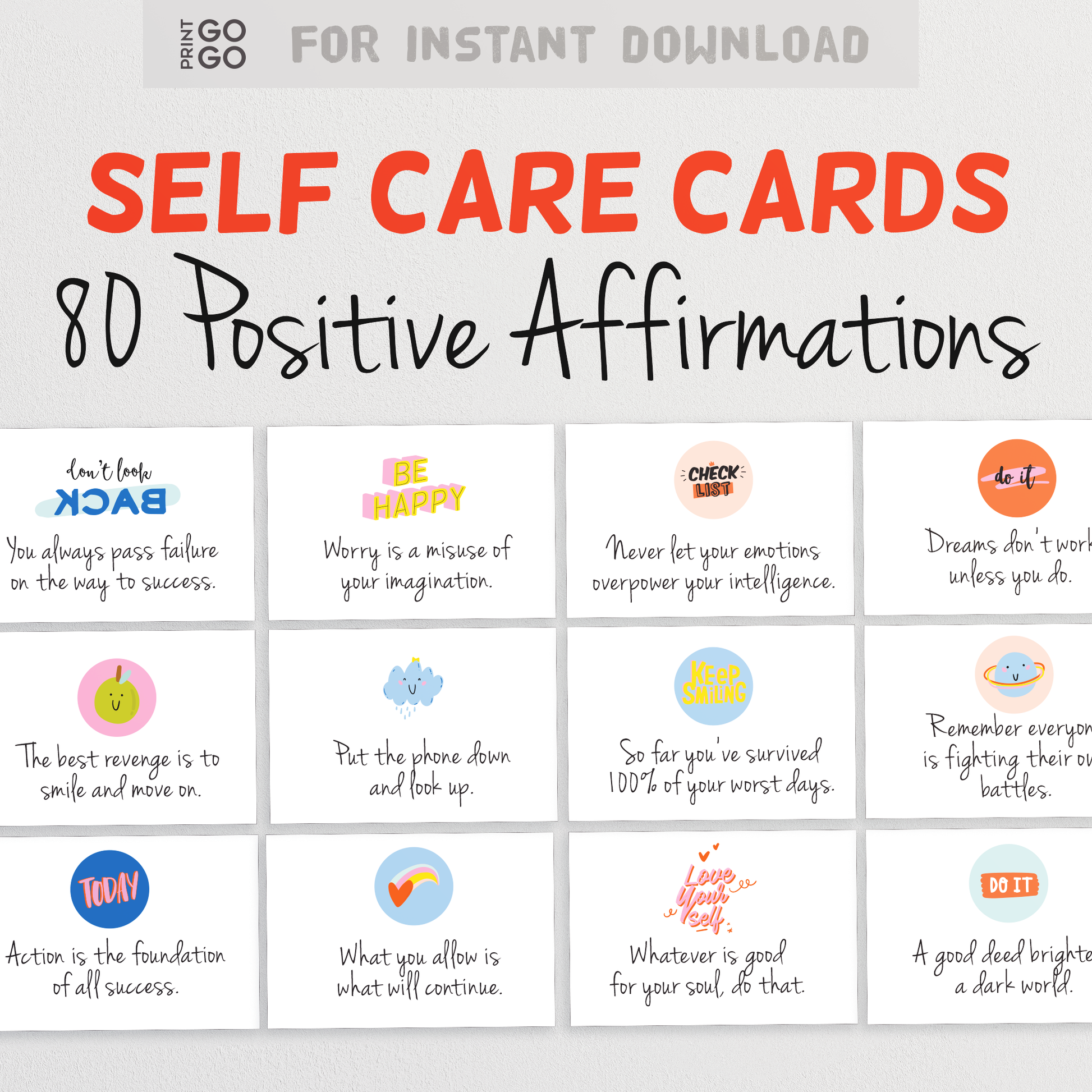 80 Self Care Cards