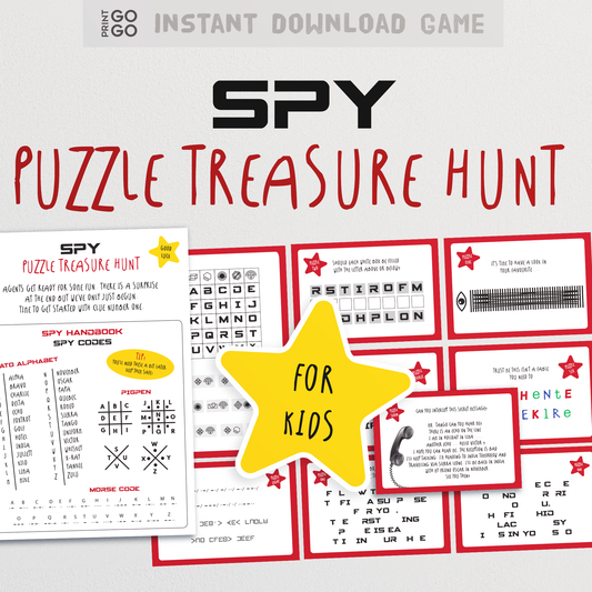 Spy Puzzle Treasure Hunt - The Undercover Secret Agent Search for Clues