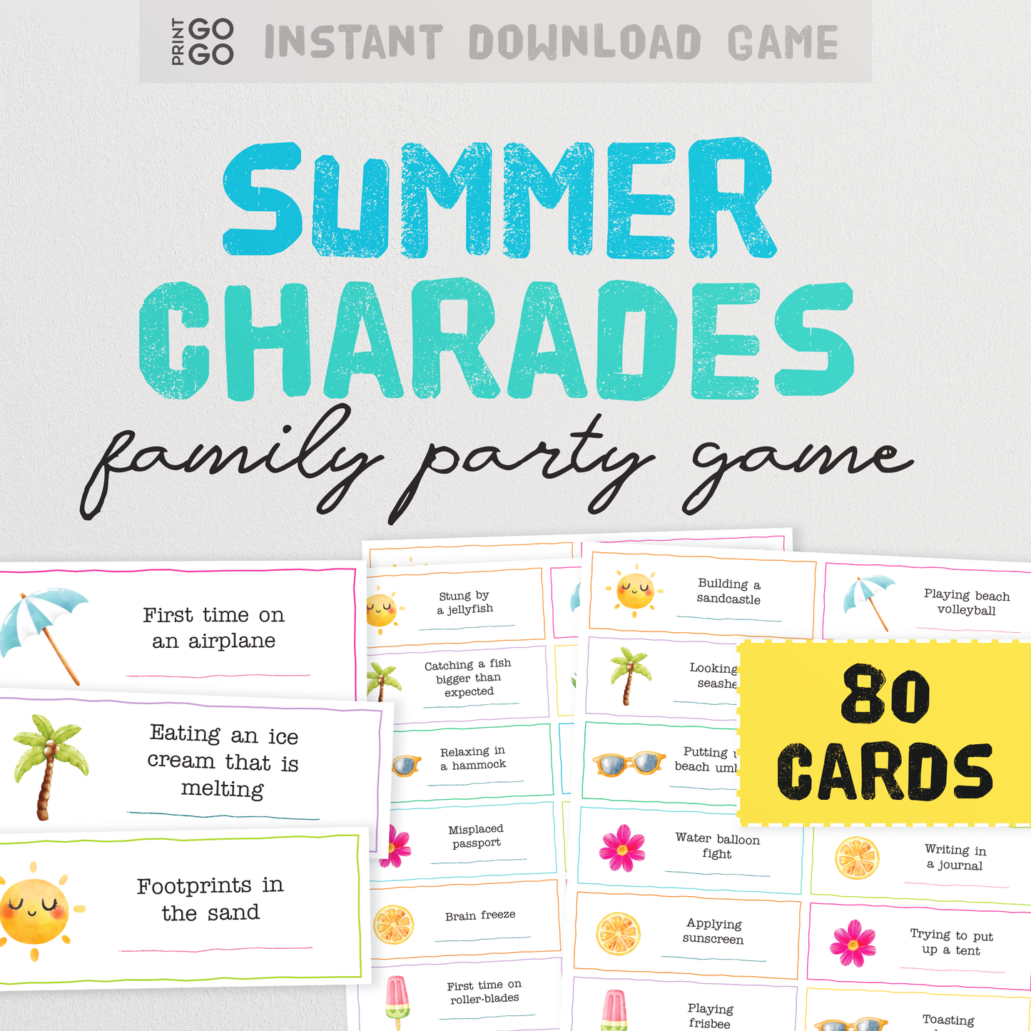 Summer Charades - The Fun Family Party Guessing Game