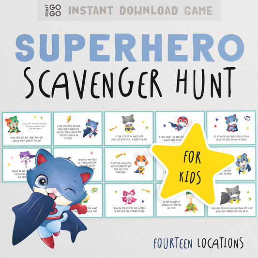 Superhero Scavenger Hunt - The Search for Justice, Surprises and Hidden Treasure