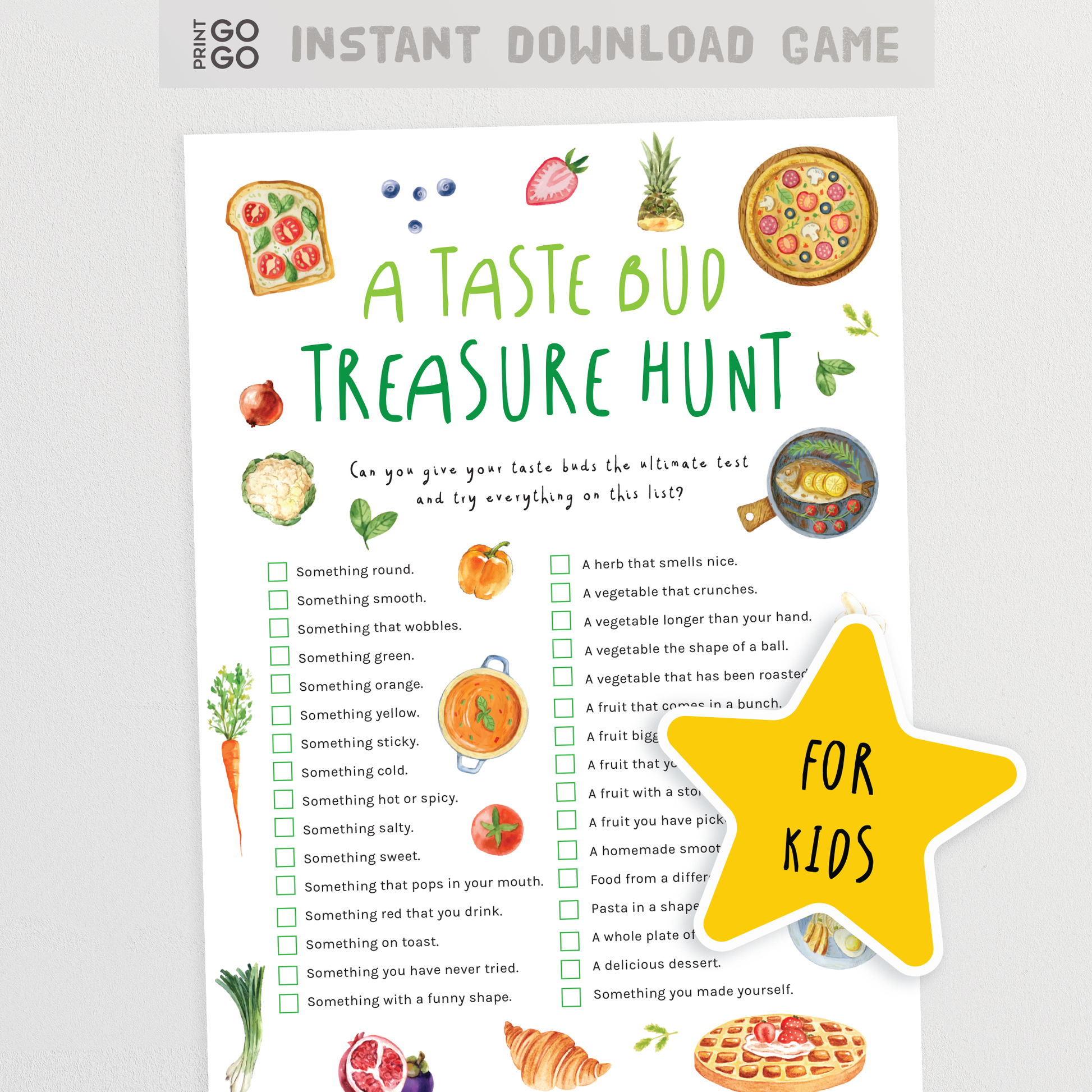 A Taste Bud Treasure Hunt for Kids