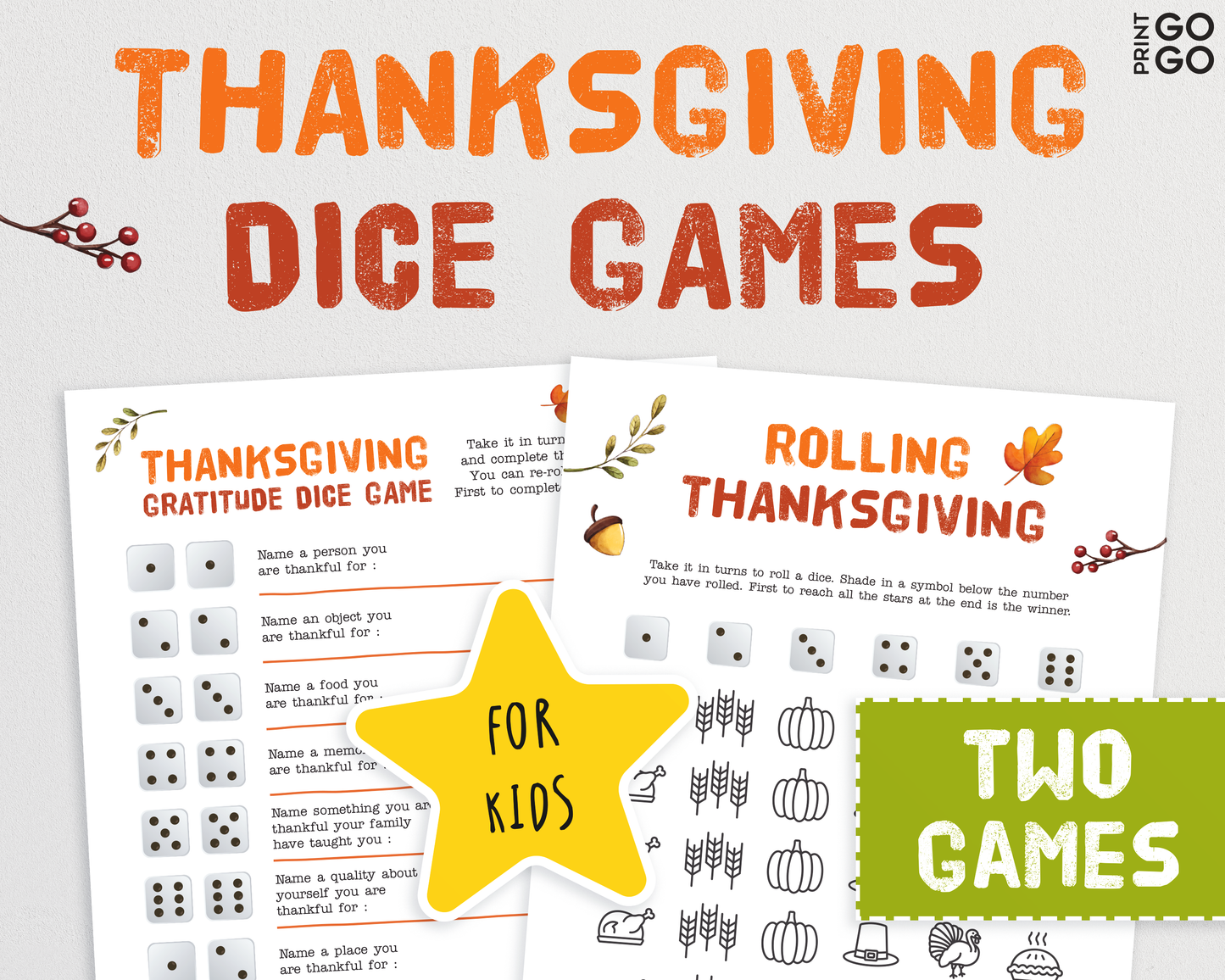 Kids Thanksgiving Bundle - Games and Activities for Children to Enjoy!
