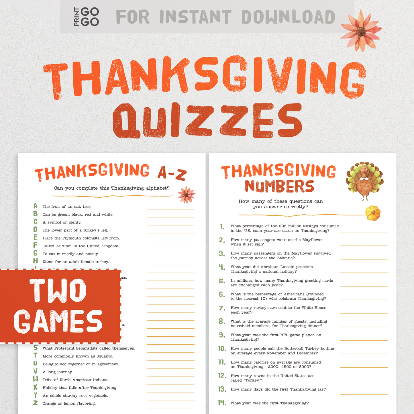 Thanksgiving Trivia Quizzes - Test Your Holiday Knowledge With These Fun Family Quiz Party Games | USA Holiday Quiz Questions for Groups