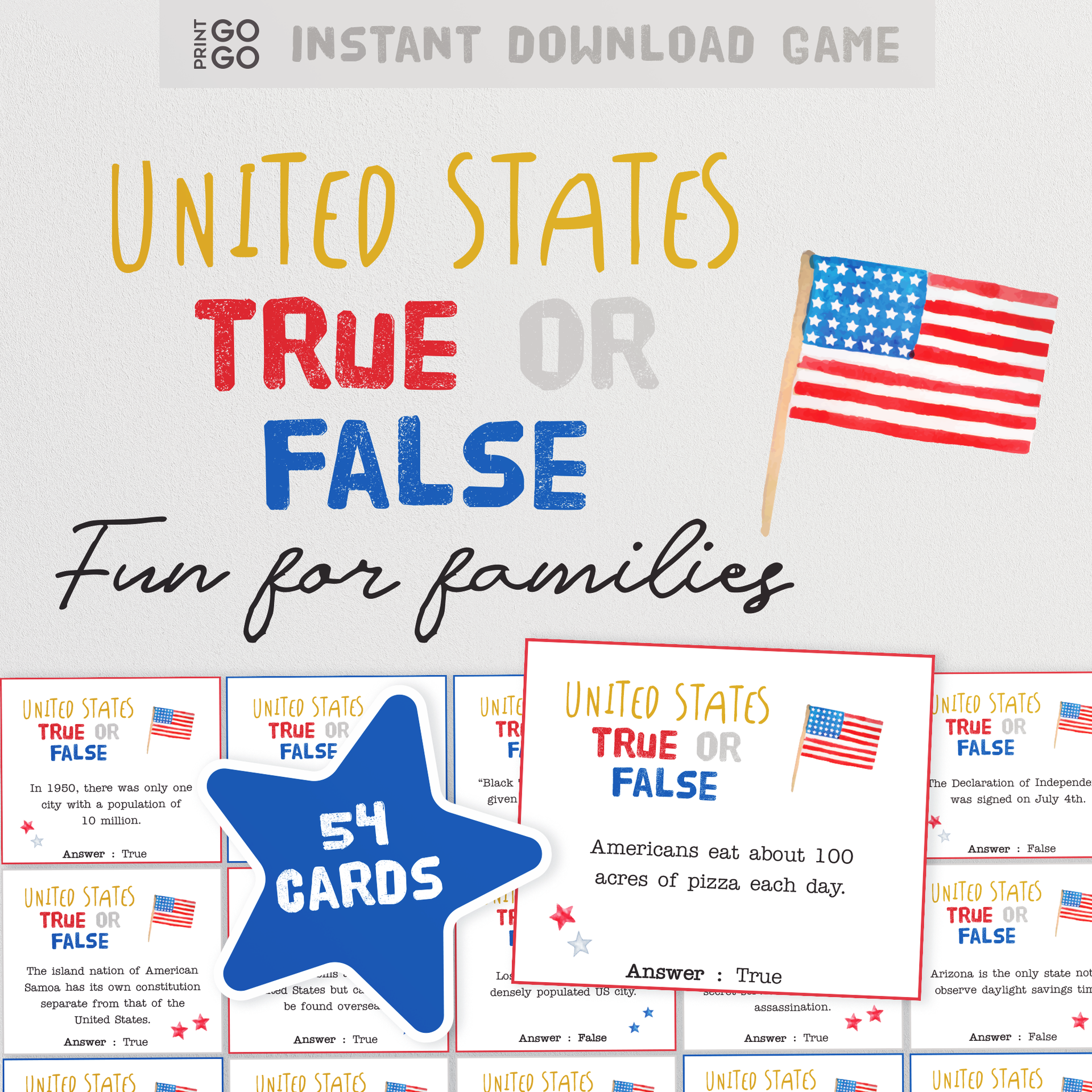 USA True or False Quiz - How Good Is Your American Knowledge? – Print GoGo