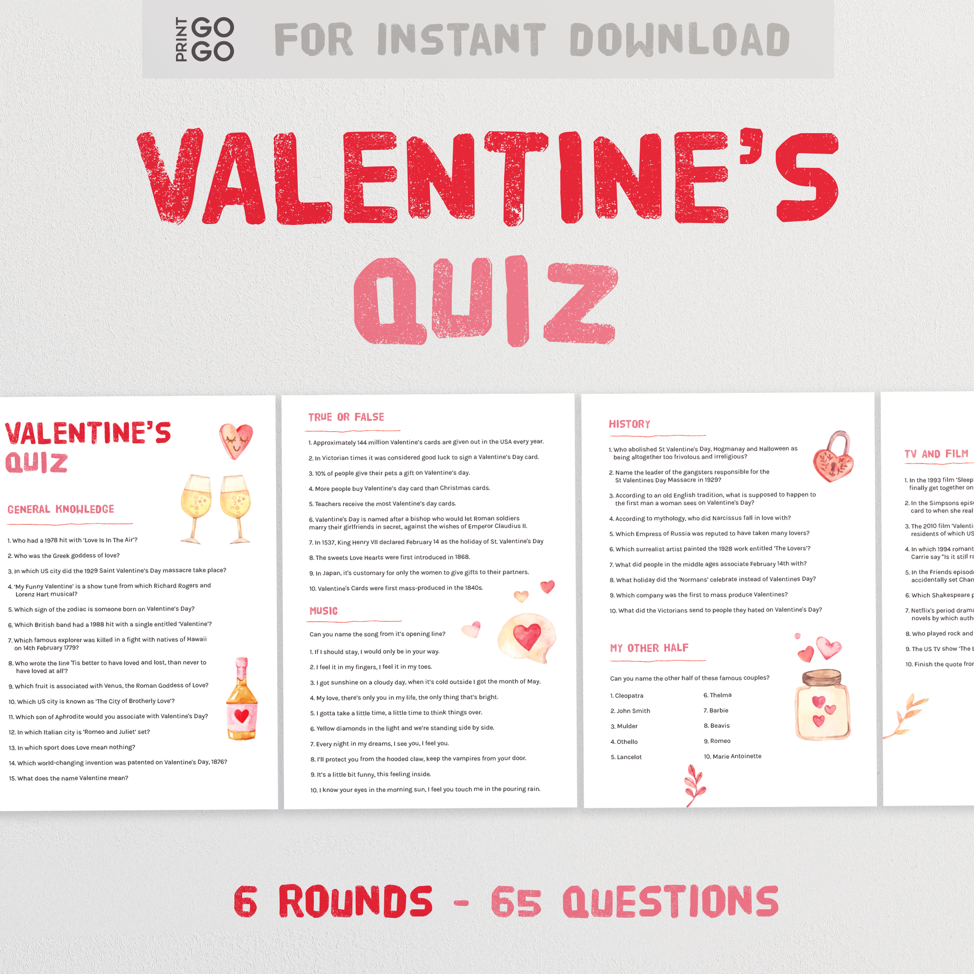 Valentine's Day Trivia Quiz - 65 Questions To Test Family and Friends