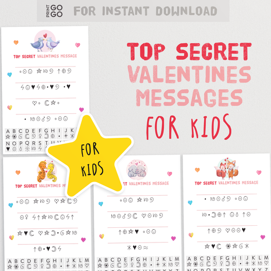 Top Secret Valentine's Coded Messages - A Fun Love Filled Activity for Kids!