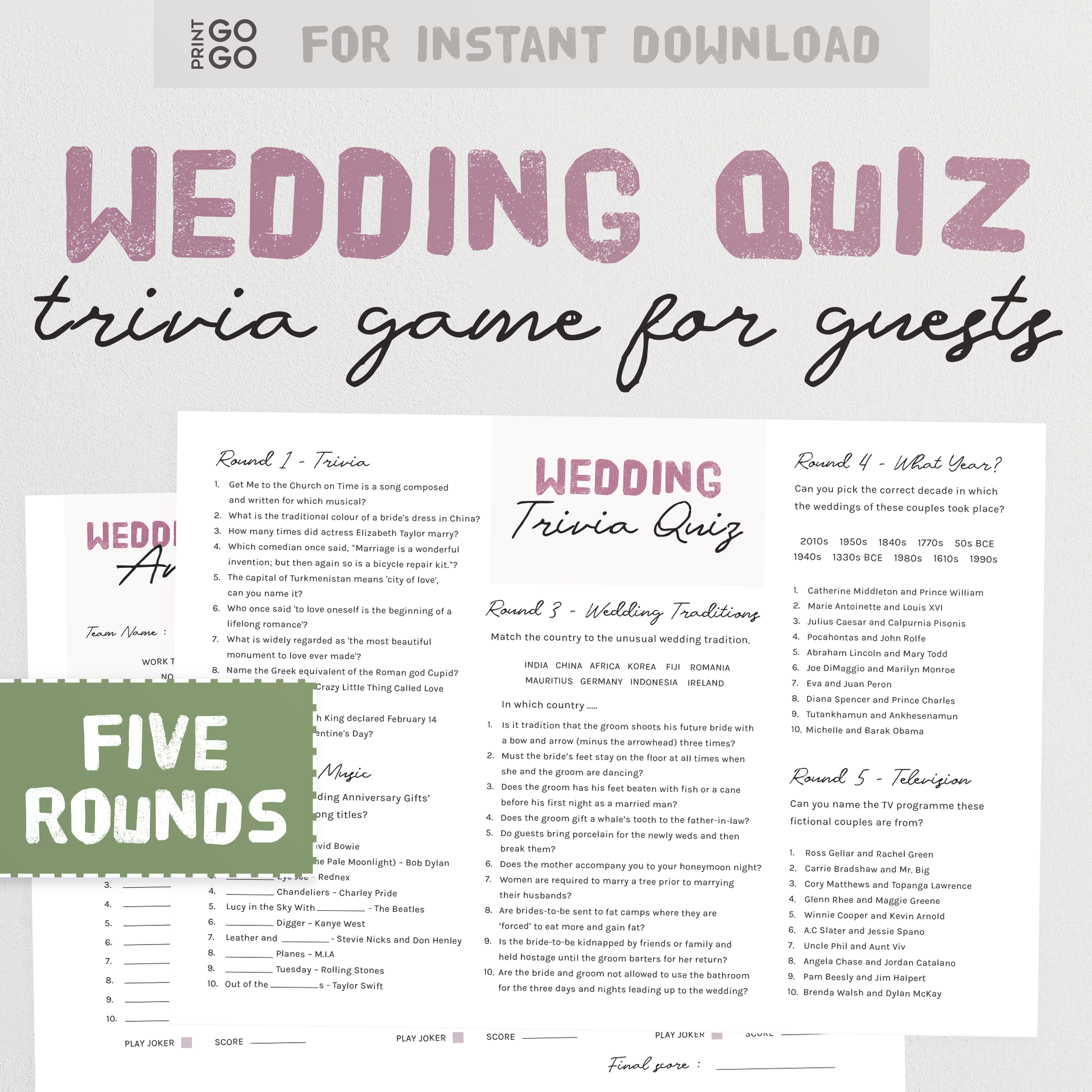 wedding-trivia-quiz-fun-ice-breaker-wedding-table-game-for-guests-print-gogo for Free Printable 1950 Trivia Questions And Answers Printable Wedding Trivia Quiz - Fun Ice Breaker Wedding Table Game for Guests! – Print GoGo for Free Printable 1950 Trivia Questions And Answers Printable