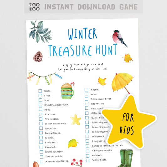 Winter Treasure Hunt for Kids