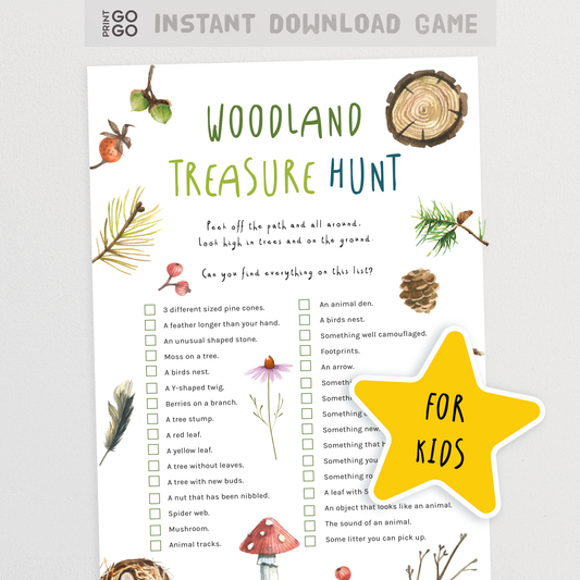 Woodland Treasure Hunt for Kids