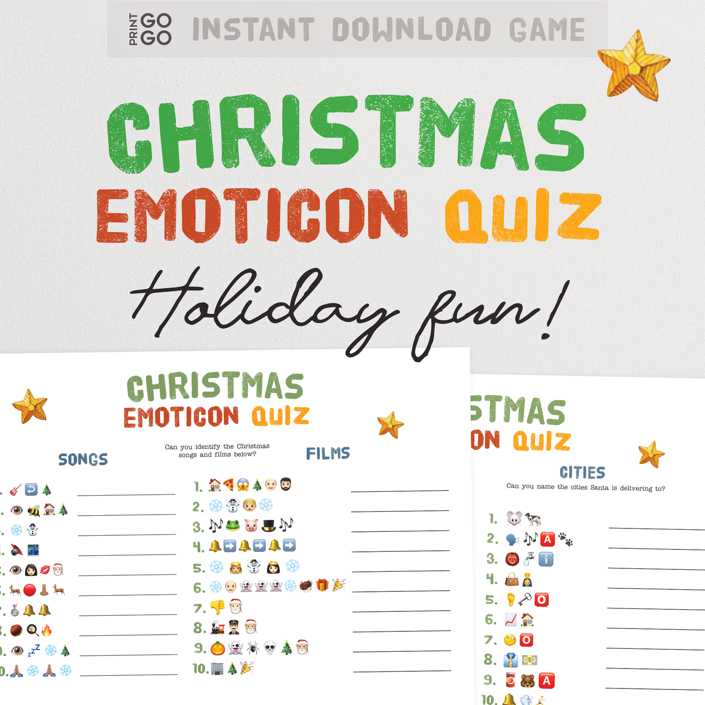 Christmas Puzzle Quiz Bundle