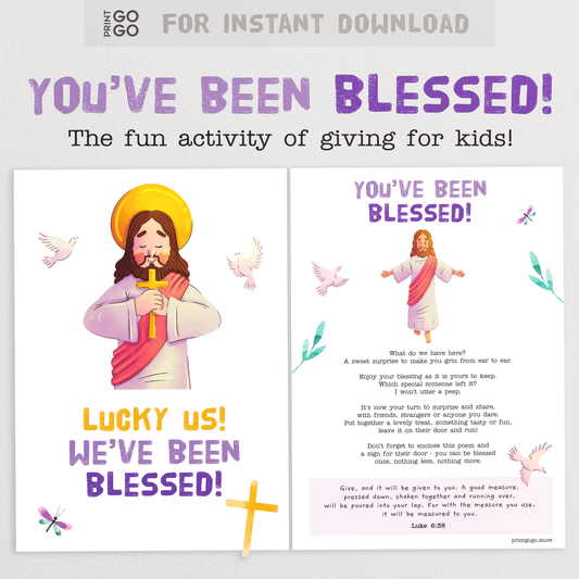 You've Been Blessed - A Christian Giving Activity for Kids!