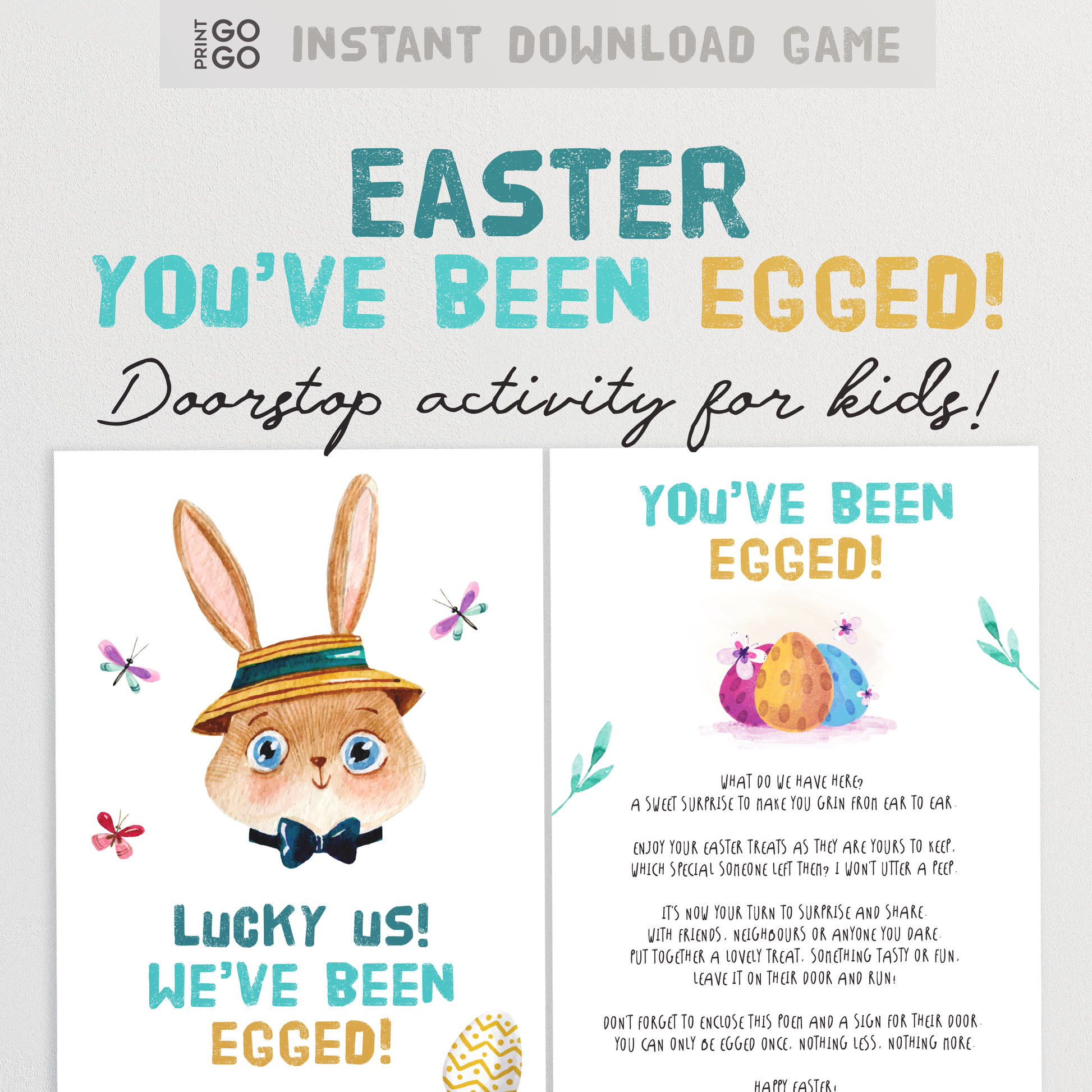 Easter You've Been Egged - A Fun Doorstep Activity for Kids