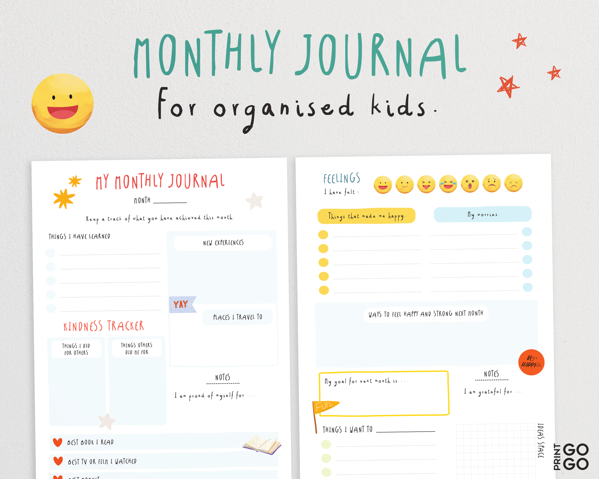 Monthly Journal For Kids