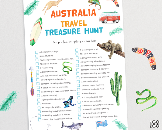 Spark curiosity in kids and keep them entertained on your holiday, or staycation, in Australia. Can they find all the items on the list?