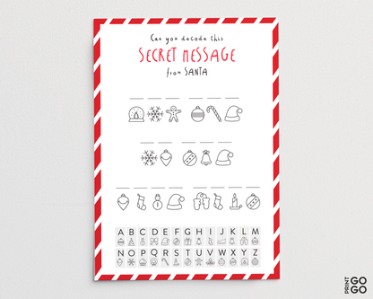 Coded Secret Messages from Santa