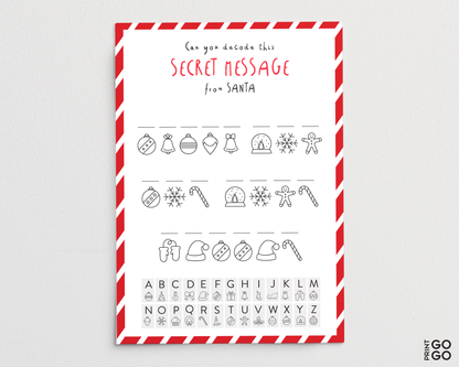 Coded Secret Messages from Santa