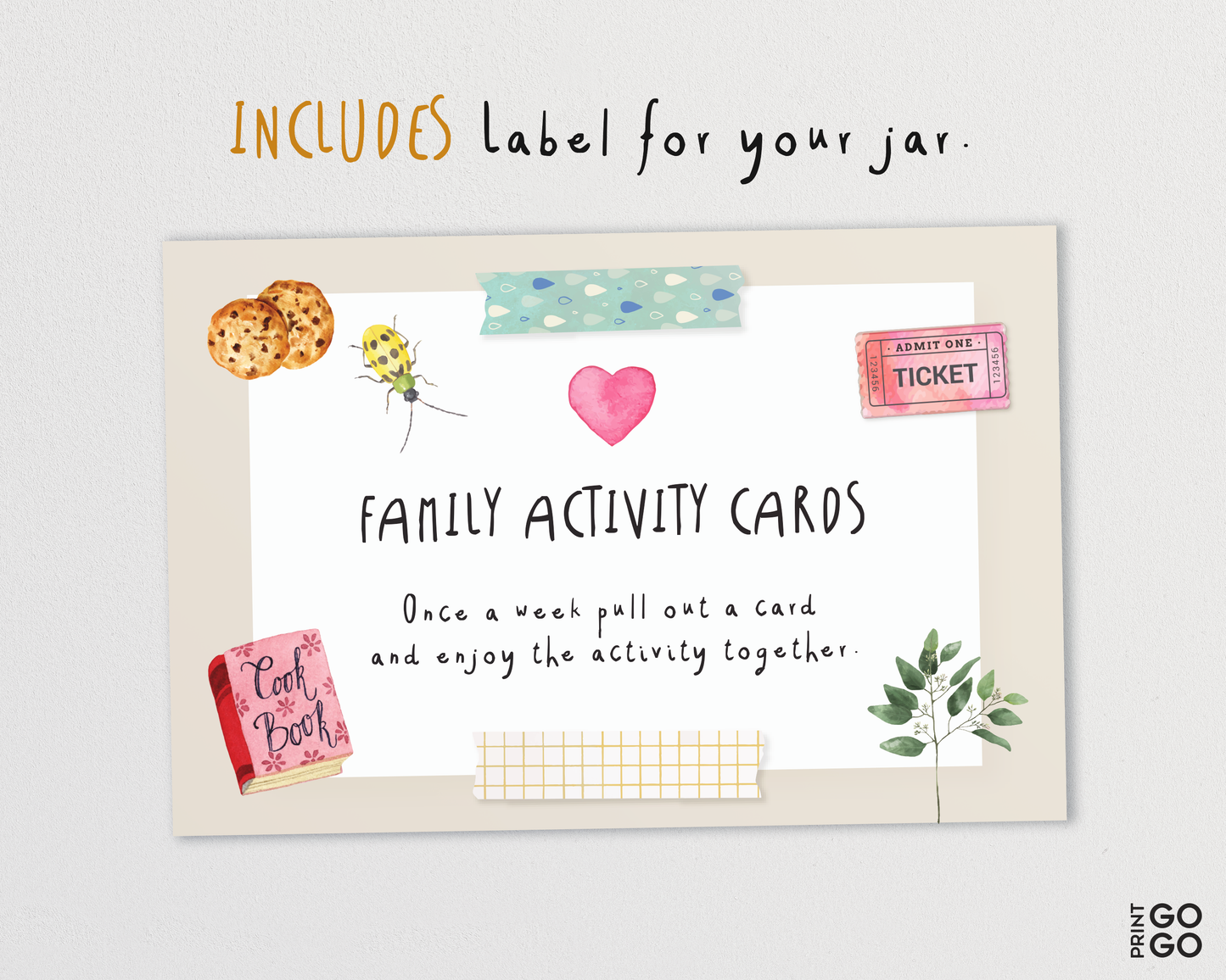52 Family Activity Cards - Fun and Unique Weekly Activities to Keep the Whole Clan Happy | Activity Jar ideas | Budget Boredom Busters