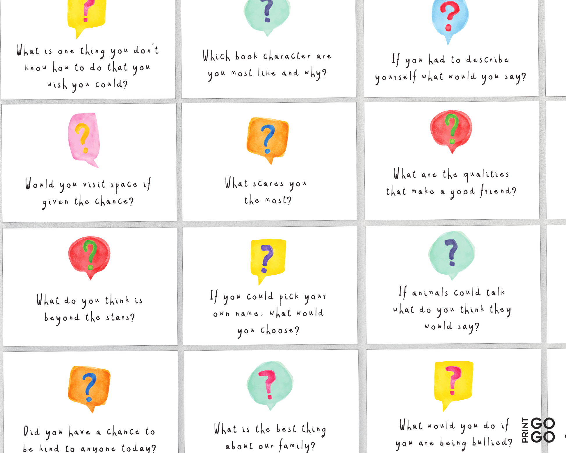 Family Discussion Cards - 96 Conversation Starters to Promote Meaningful Chat at the Dinner Table | Weekly Family Question Jar Idea