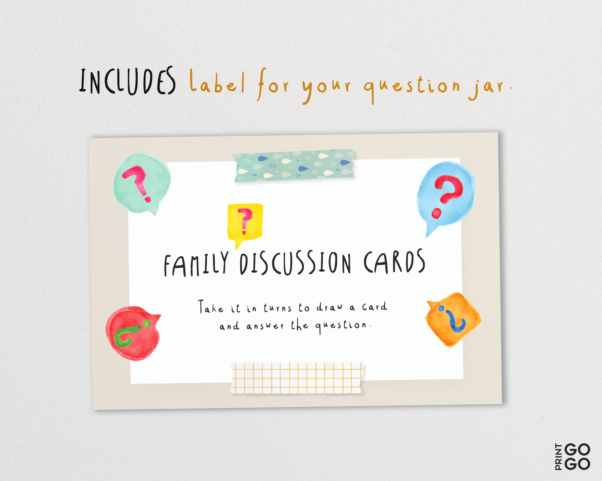 Family Discussion Cards - 96 Conversation Starters to Promote Meaningful Chat at the Dinner Table | Weekly Family Question Jar Idea